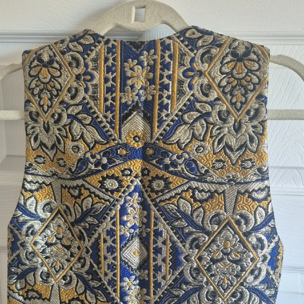 Alice + Olivia Blue and Gold Maxi Dress With Tags!! - Picture 7 of 7